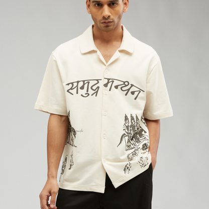 Samudra Manthan Oversized Bowling Shirt