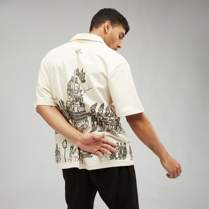 Samudra Manthan Oversized Bowling Shirt